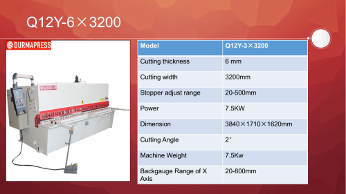 Hot sale durmapress Brand Hydraulic cnc shearing machine