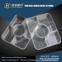 disposable compartment thin wall lunch box mould