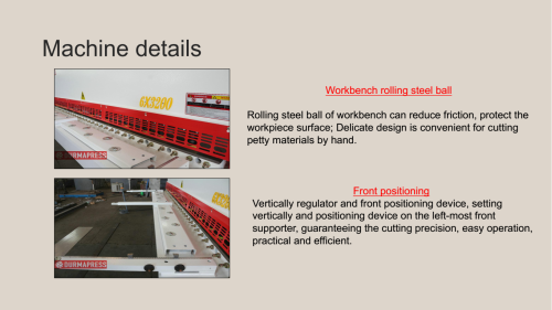 E21S Controller QC12Y 6X3200 Hydraulic Swing Beam Shearing Machine