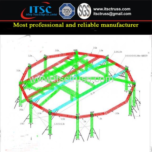Aluminum Polygon Cone Roof Truss Rigging System for Event Tents Structure