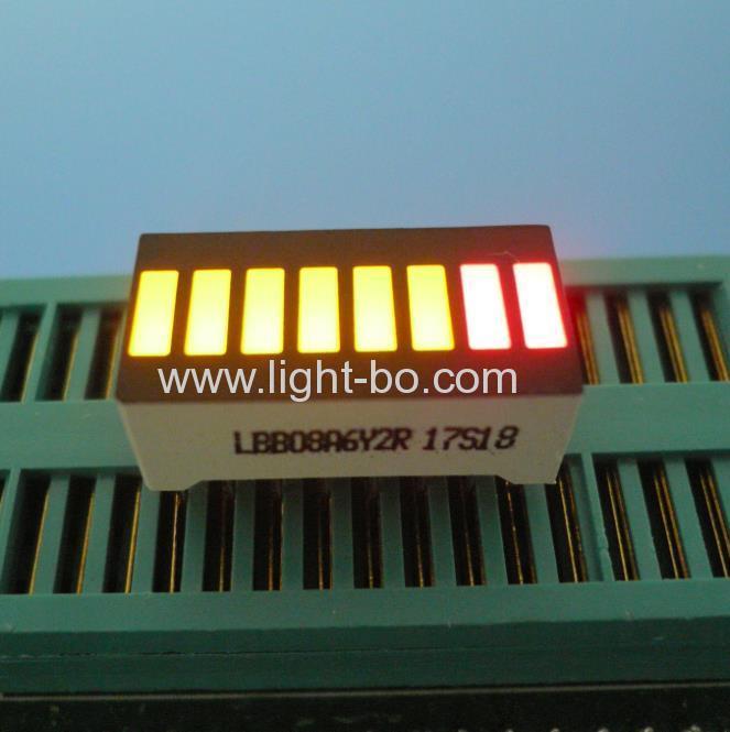 Arraia de gradh de barras de luz led multicolor de 8 segmentos para indicador de nível de instrumento