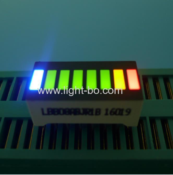Arraia de gradh de barras de luz led multicolor de 8 segmentos para indicador de nível de instrumento