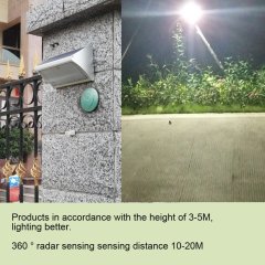 Outdoor Solar Lights With Remote Control 56 LEDs 1000 Lumens Waterproof Radar Motion Sensor Wall Light For Patio Garage