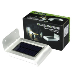 16 LED Solar wall light Brushed Aluminum IP65 Waterproof Outdoor Porch Light for Entrance Garden Garage Patio