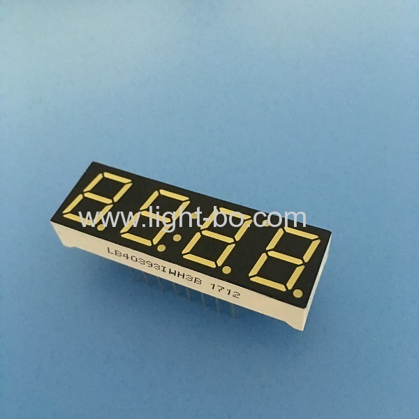 Ultrahelles, weißes 4-stelliges 7-Segment-LED-Uhr-Display mit 10 mm (0,39 ") für die Instrumententafel