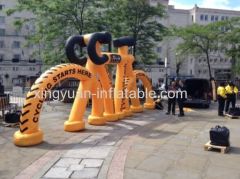 Hot selling giant inflatable bicycle for outdoor advertising