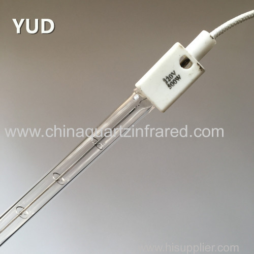 Durable and long lifetime medium wave infrared heating lamp for film stretching