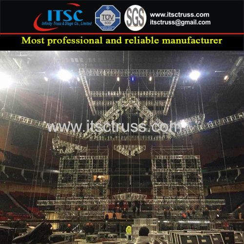 Multipurpose Ceiling Truss Rigging for Concert Stage Lighting