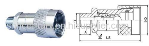 Ball Valve Type Hydraulic Torque Wrench Quick Disconnect Coupling With Teeth Lock