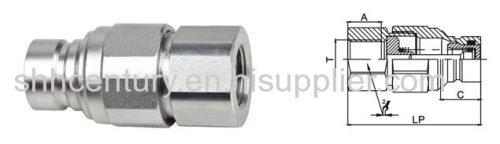 Volve Flat Face Flush Face Hydraulic Quick Couplers NPT Thread 1/2 Inch FF Quick Disconnect