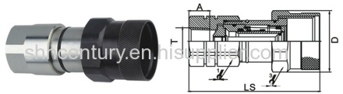 HFT VEP Screw Connect Hydraulic Quick Couplings 1inch NPT Thread