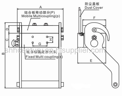 DL Multifaster Quick Coupling 6 Lines Truck Hydraulic Quick Coupler Muticoupling 