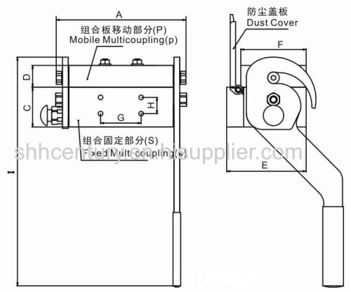 Holmbury MP Series Interchangeable Hydraulic Muliti-Coupling 4 Ports 1/2 3/8 Inch