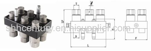 DL Multifaster Quick Coupling 6 Lines Truck Hydraulic Quick Coupler Muticoupling 