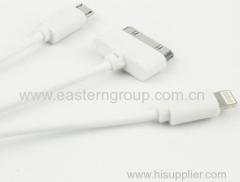 Wholesale 3 in 1 USB Charger Cable for iPhone & Samsung