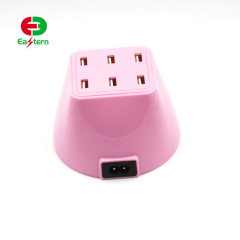 2018 new model 6 port USB charger smart multi-port USB travel adapter