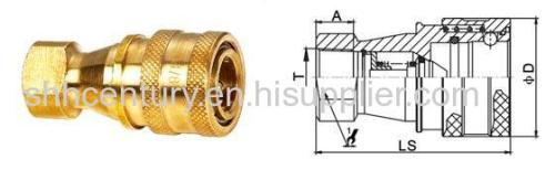 KZD Pneumatic Quick Coupling Medium-Pressure Brass Disconnect Quick Coupling