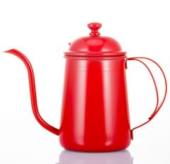 Fine mouth stainless steel coffee pot