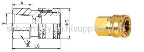 Copper ST American Dixon DQC-E Straight Through Hydraulic Quick Disconnect Coupler Set NPT 1/2