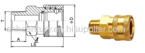 Nitto TSP Japanese Type Hydraulic Quick Coupling Non-Valve Straight Through