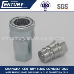 ISO5675 Carbon Steel Ball Valve Type Hydraulic Quick Release Coupler BSP G1/2