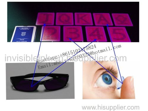 Red KEM plastic luminous marked cards for uv contact lenses/invisible ink/perspective sunglasses/cheat in gamble/casino