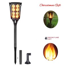 Waterproof Flame Lighting Lamps 96LED Outdoor Flickering Torches Lantern Light Sensor Solar Spotlight for Garden Lands