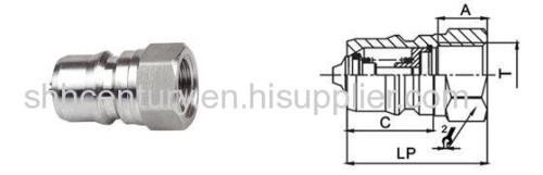 ISO7241-B Stainless Steel 316SS Hydraulic Quick Coupling BSP G1/2 Double Close Type