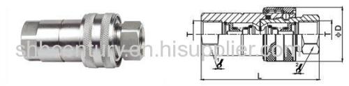 ISO7241-B Stainless Steel 316SS Hydraulic Quick Coupling BSP G1/2 Double Close Type