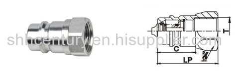Metric Thread Carbon Steel Hydraulic Quick Connect Couplings For Tractor Pull-Push Type