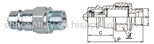 Metric Thread Carbon Steel Hydraulic Quick Connect Couplings For Tractor Pull-Push Type