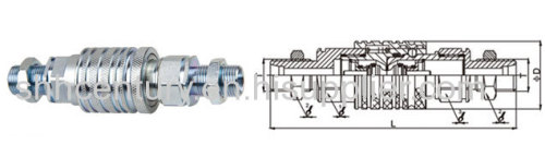 ISO5675 Pull And Push Type 1/2 Quick Disconnect Couplings Pioneer 4250 Aeroquip interchangeable