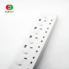 ETL listed Tower design 6 vertical outlets power strip charging station with 4 usb ports