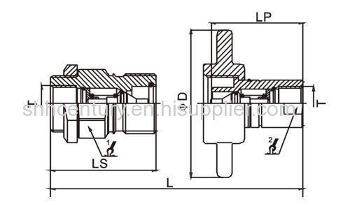 Dump Tracks Thread Type Hydraulic Quick Coupling Wing Nut FASTER CVE Series HOLMBURY VCR