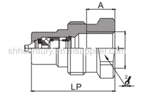 Carbon Steel High Pressure Thread Lock Hydraulic Quick Release Coupling Faster CVV Interchangeable