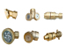 kinds of brass nozzles for sprayer copper nozzle jet nozzles spray tee spray nozzles one hole two hole brass tip head