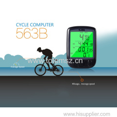 SD 563B Waterproof LCD Display Bicycle Computer Odometer Speedometer