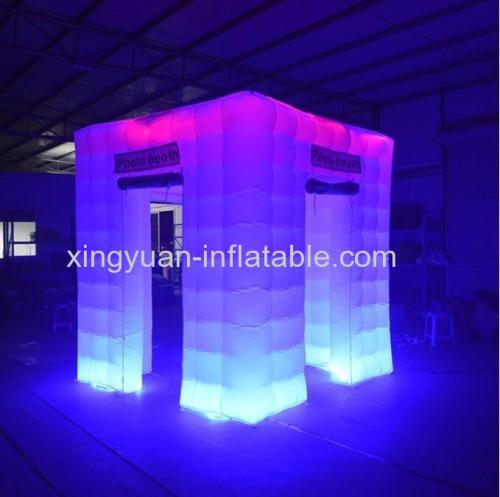 Custom Made Portable Inflatable Led Photo Booth in Oxford Cloth