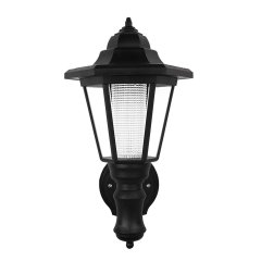 Outdoor Solar Wall Lamp LED Garden Wall Lantern Black [Energy Efficiency Class A +