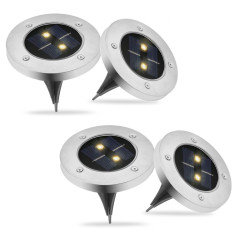 2 LED 25 Lumens Solar Power Spike Ground Floor Waterproof Garden Outdoor Lighting for Landscape Lighting