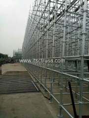 Giant Backdrop layer Truss System Ring-Lock Scaffolding with Circle trusses for LED Screen Display