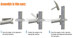 Hardware Steel Ring Lock Scaffolding Vertical Pipes
