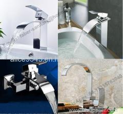 cheap chrome brass square mixer basin faucet