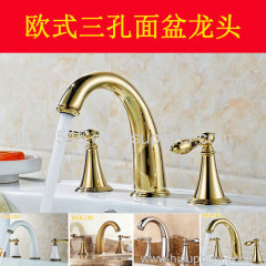 concealed 3 hole wash basin faucet dual level brass concealed faucet