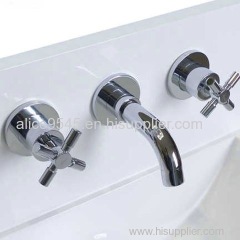 concealed 3 hole wash basin faucet dual level brass concealed faucet