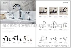 concealed 3 hole wash basin faucet dual level brass concealed faucet