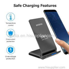 Qi standard fast Charging wireless charger stand for Samsung Galaxy/ iPhone X -ADSDIA