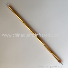 medium wave infrared quartz heating lamp with gold reflector for plastic welding