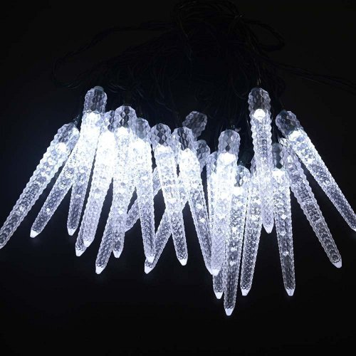 Solar Powered Christmas Light 16.4ft 4.8meters 20 LED 8Modes Icicle corn solar fairy String Lights for Outdoor