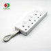 3 Ways UK Extension Lead Power Strip ac socket with usb